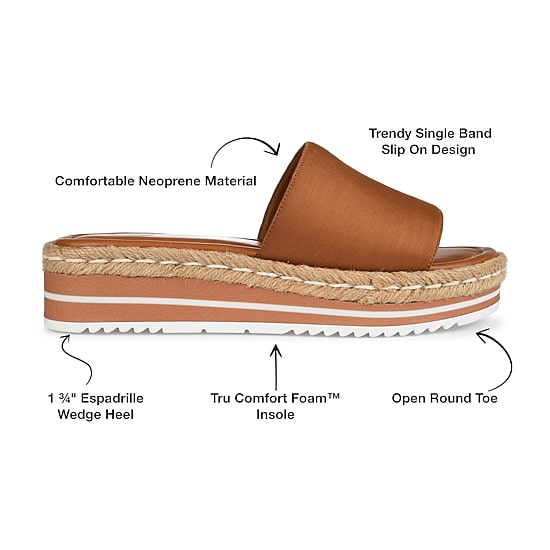 Journee Collection Womens Rosey Slide Sandals