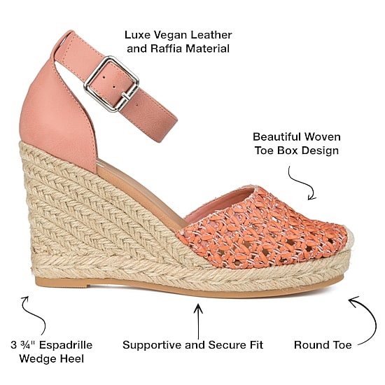 Journee Collection Sierra Womens Round Closed Toe Wedge Heel Pumps