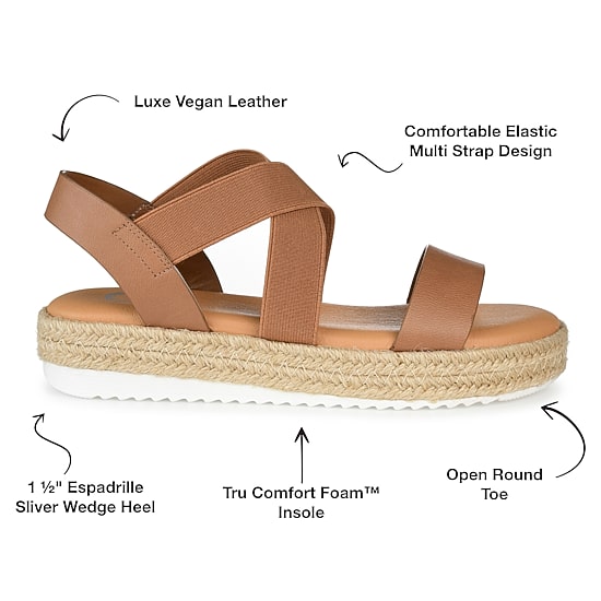 Journee Collection Womens Caroline Wedge Sandals