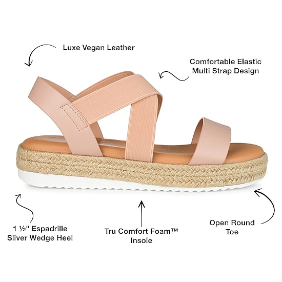 Journee Collection Womens Caroline Wedge Sandals