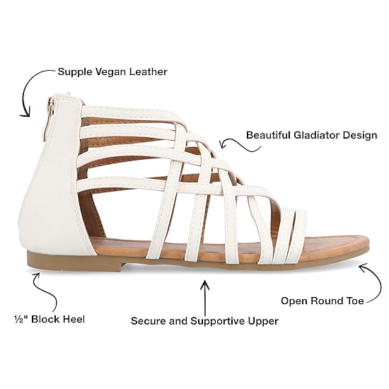 Journee Collection Womens Hanni Criss Cross Strap Gladiator Sandals