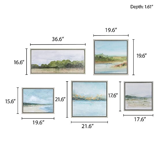 Madison Park Vista 5-pc. Wall Art Sets