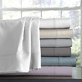 Purity Home 100% Organic Cotton Brushed Percale Eco-Friendly Sheet Set & Pillowcases