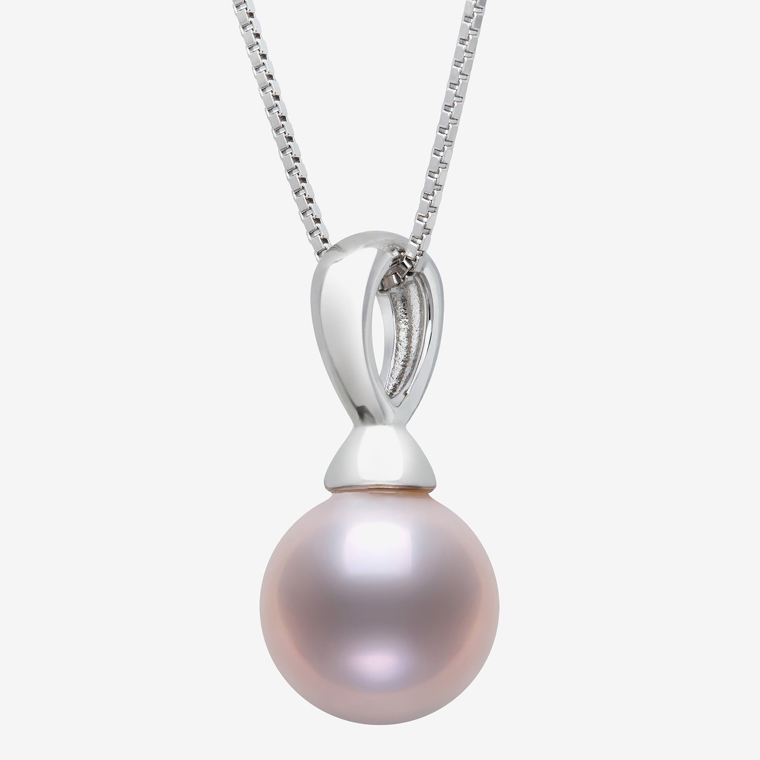 Womens Pink Cultured Freshwater Pearl Sterling Silver Ball 18 Inch Pendant Necklace