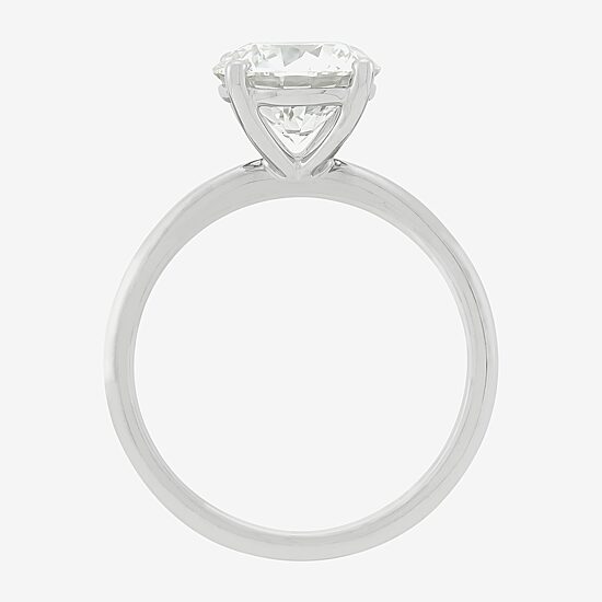 Womens 2 1/2 CT. T.W. Lab Grown White Diamond 14K Gold Round Solitaire Engagement Ring