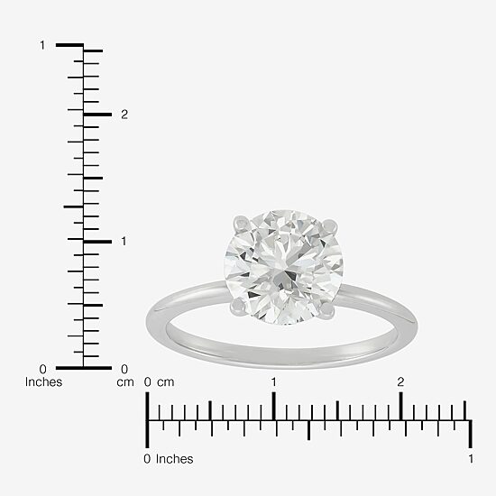 Womens 2 1/2 CT. T.W. Lab Grown White Diamond 14K Gold Round Solitaire Engagement Ring