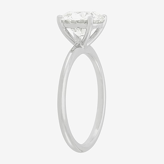 Womens 2 1/2 CT. T.W. Lab Grown White Diamond 14K Gold Round Solitaire Engagement Ring