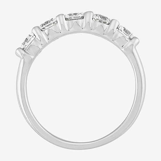 Womens 1 CT. T.W. Lab Grown White Diamond 14K White Gold Band