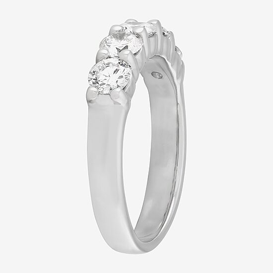 Womens 1 CT. T.W. Lab Grown White Diamond 14K White Gold Band