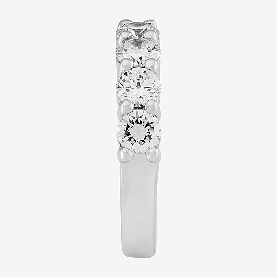 Womens 1 CT. T.W. Lab Grown White Diamond 14K White Gold Band