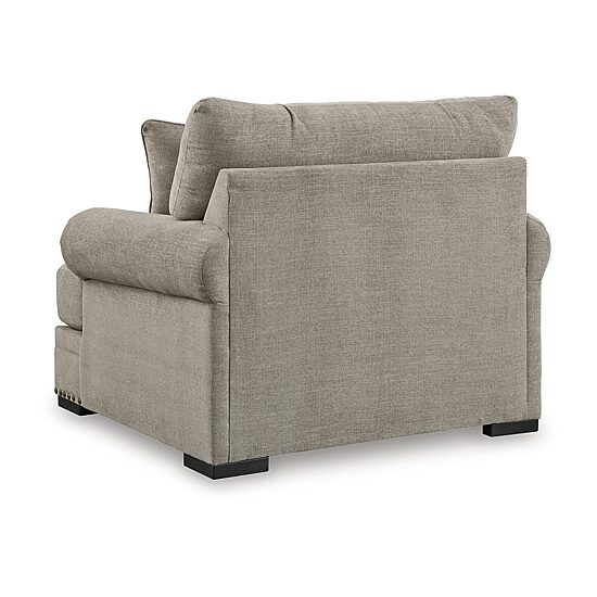 Signature Design by Ashley Galemore Upholstered Oversized Chair in Neutral Gray Brown