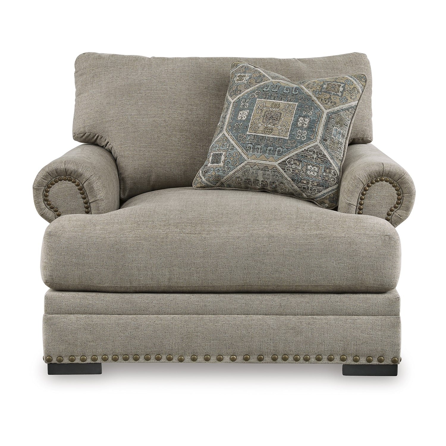 Signature Design by Ashley Galemore Upholstered Oversized Chair in Neutral Gray Brown