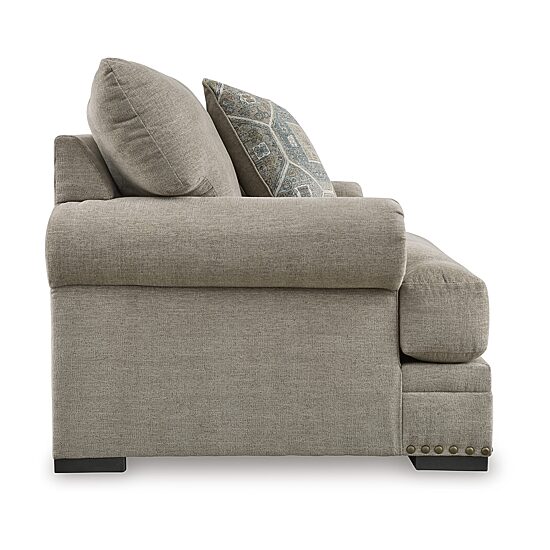 Signature Design by Ashley Galemore Upholstered Oversized Chair in Neutral Gray Brown