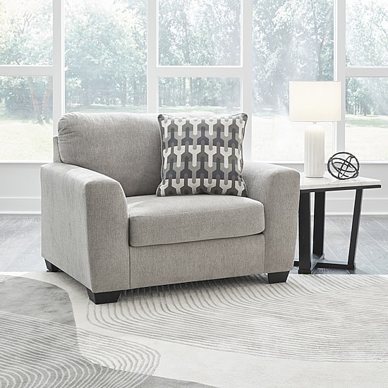 Signature Design by Ashley Avenal Park Upholstered Oversized Chair in Gray
