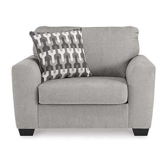 Signature Design by Ashley Avenal Park Upholstered Oversized Chair in Gray
