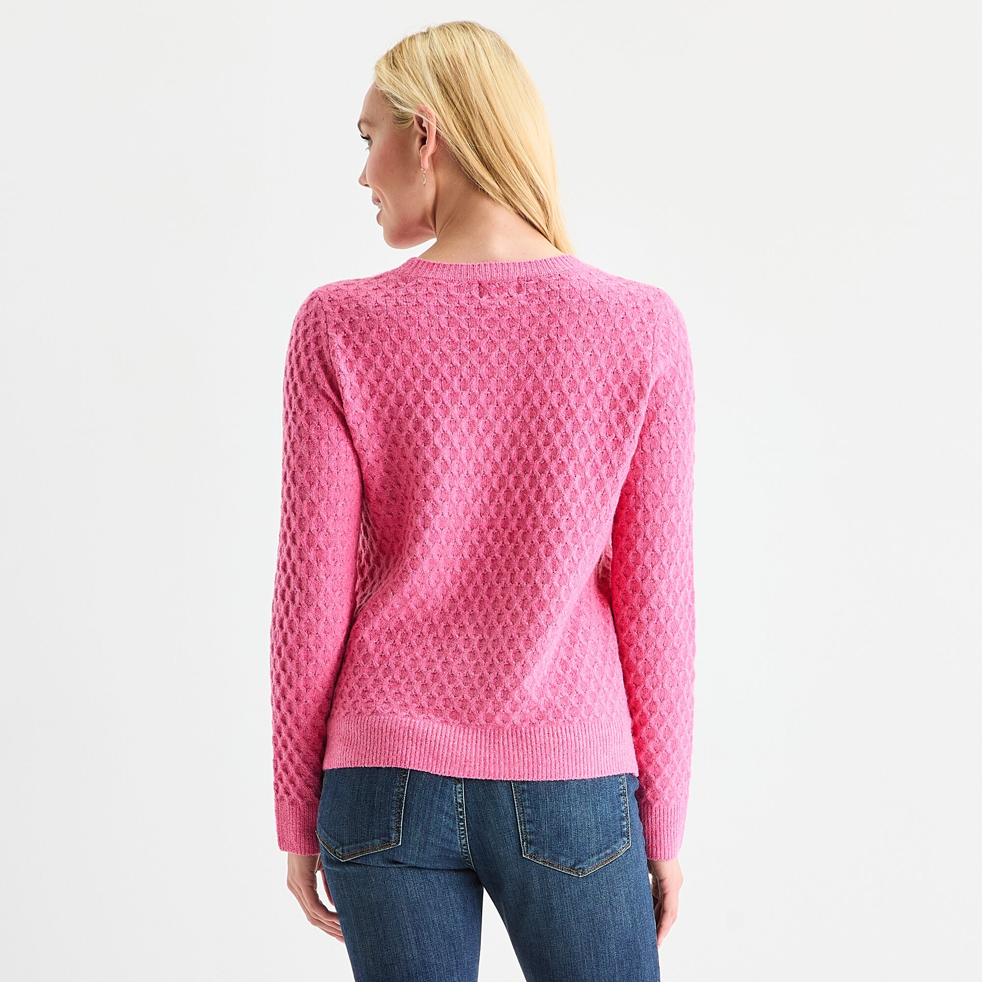 St. John's Bay Womens Crew Neck Long Sleeve Pullover Sweater