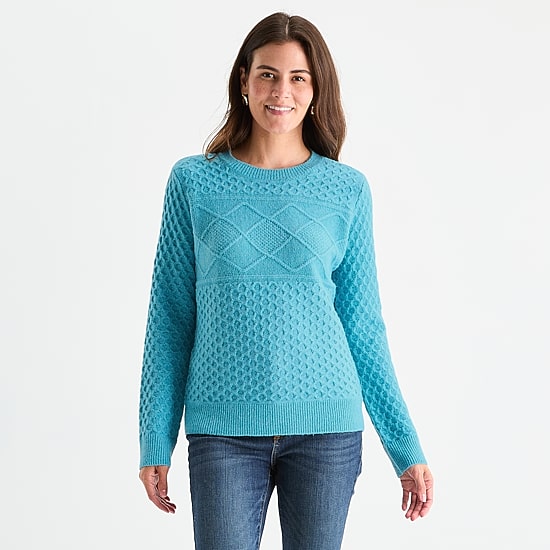 St. John's Bay Womens Crew Neck Long Sleeve Pullover Sweater
