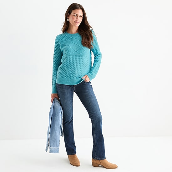 St. John's Bay Womens Crew Neck Long Sleeve Pullover Sweater