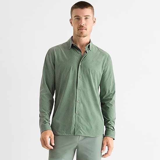 Stylus Mens Long Sleeve Regular Fit Button-Down Shirt