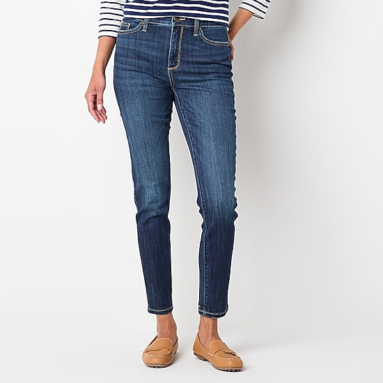 St. John's Bay Womens Tall Mid Rise Skinny Fit Jean