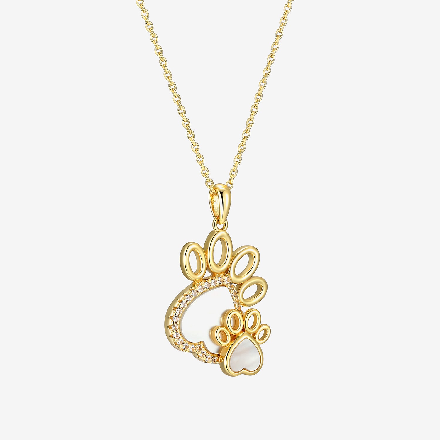 Womens White Mother Of Pearl 18K Gold Over Silver 18 Inch Pendant Necklace