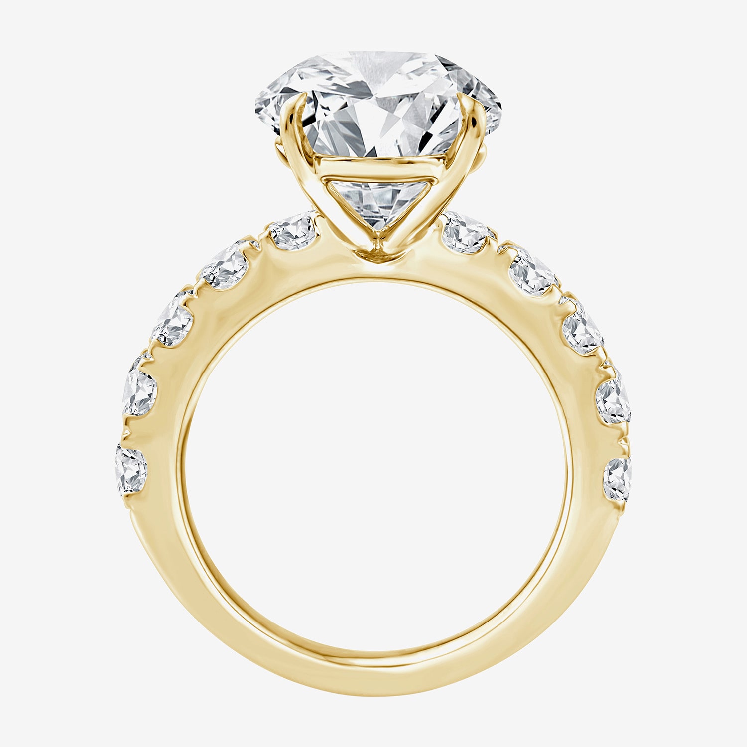 Signature By Modern Bride (F / Vs2) Womens 8 1/2 Ct. T.W. Lab Grown White Diamond 14K Gold Oval Side Stone Engagement Ring