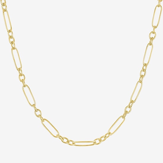 Charmed by Diamond Addiction Womens 14K Gold Over Silver 18 Inch Link Chain Necklace