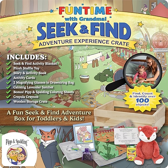 3 Stories Trading Company Fun Time With Grandma Seek And Find Experience Crate 28-pc. Baby Gift Set