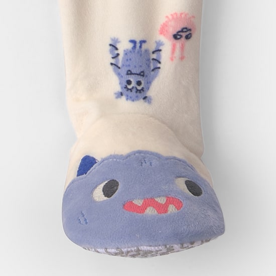 Carter's Dreamplush Monsters Toddler Girls Footed Fleece Crew Neck Long Sleeve Footed Pajamas