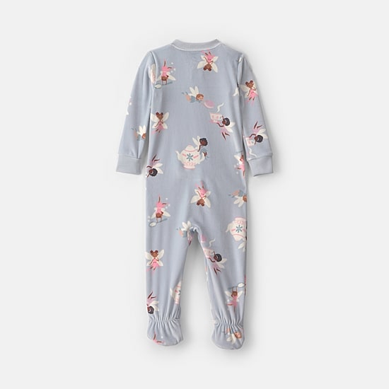 Carter's Dreamplush Fairies Toddler Girls Footed Crew Neck Long Sleeve Footed Pajamas