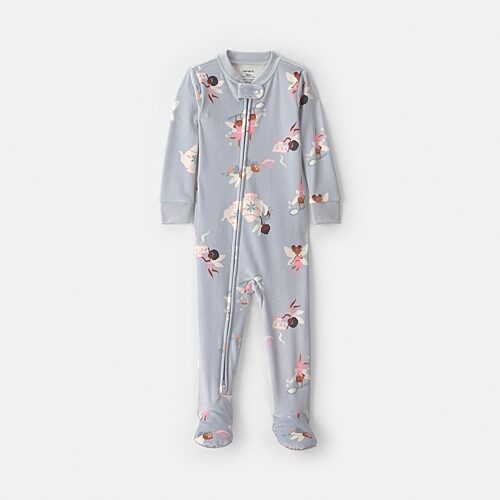 Carter's Babies' Dreamplush Fairies Toddler Girls Footed Crew Neck Long Sleeve Footed Pajamas In Blue