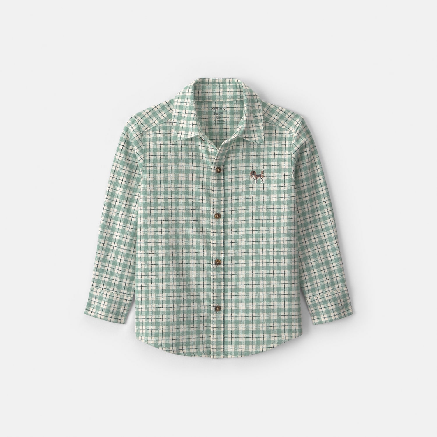 Carter's Toddler Boys Long Sleeve Regular Fit Flannel Shirt