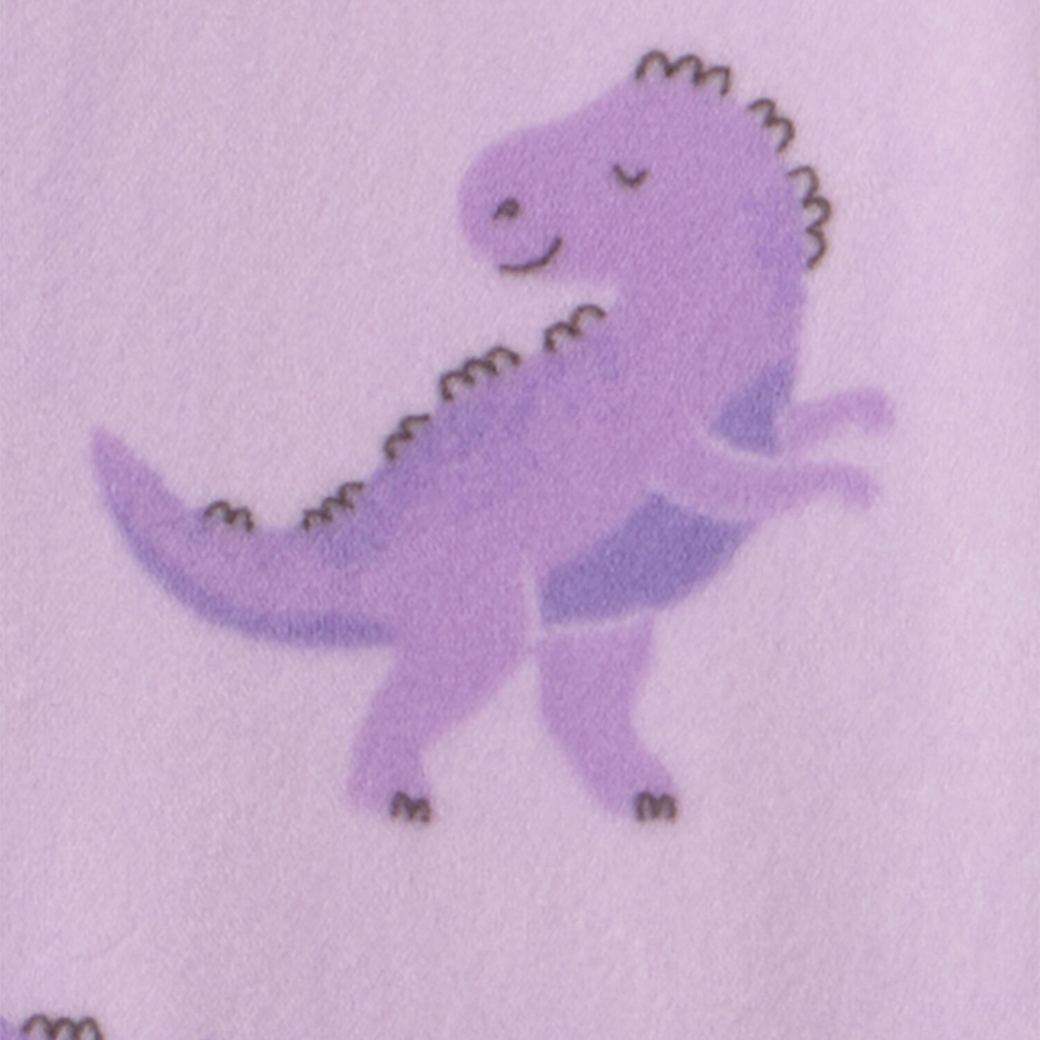 Carter's Dreamplush Dinosaur Toddler Girls Footed Crew Neck Long Sleeve Footed Pajamas