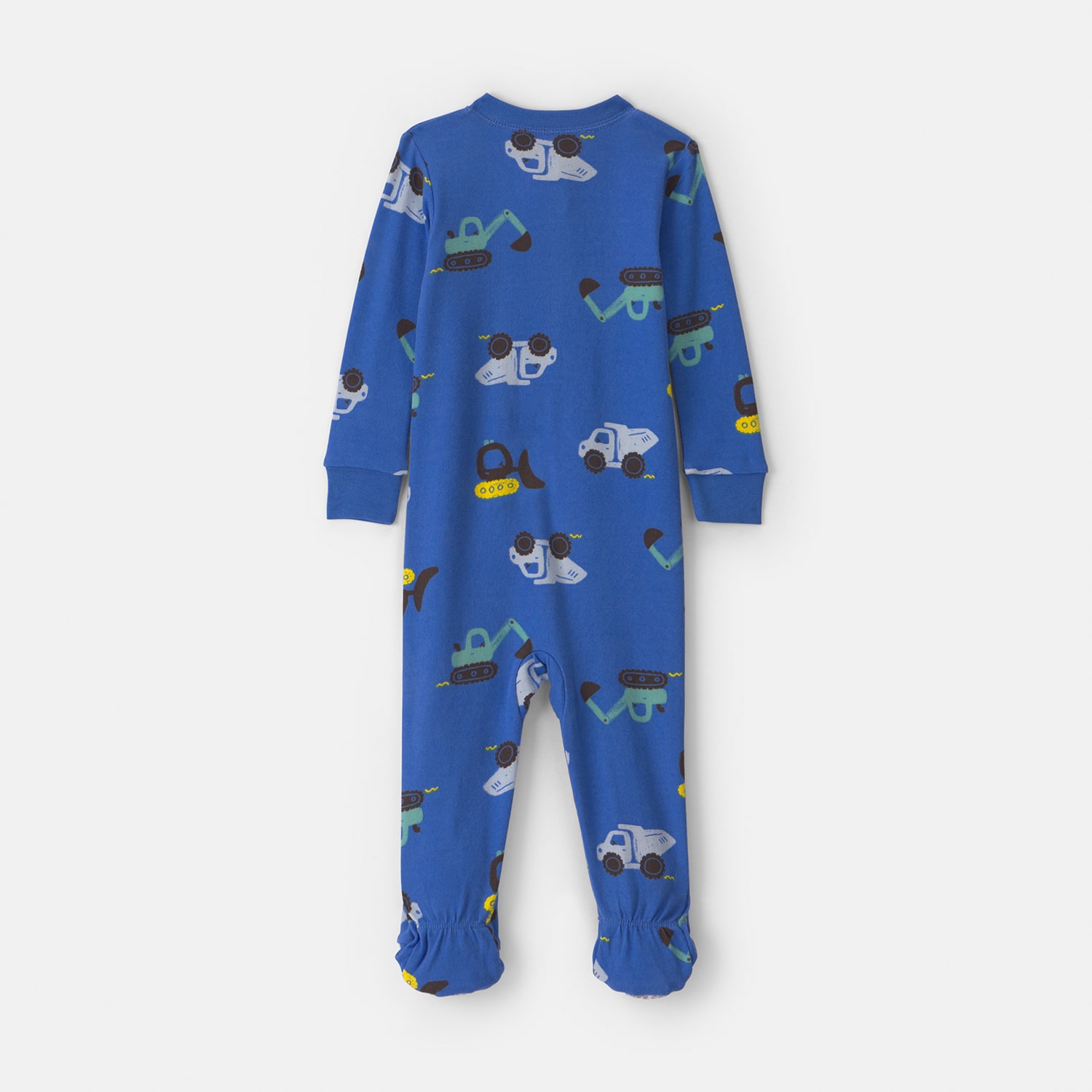 Carter's Construction Truck Toddler Boys Crew Neck Long Sleeve Footed Pajamas
