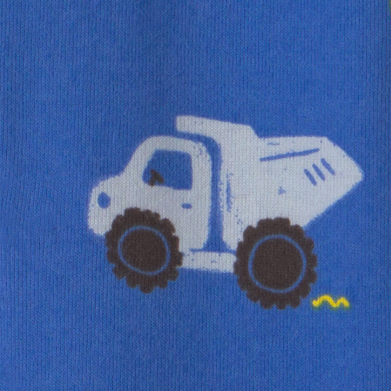 Carter's Construction Truck Toddler Boys Crew Neck Long Sleeve Footed Pajamas