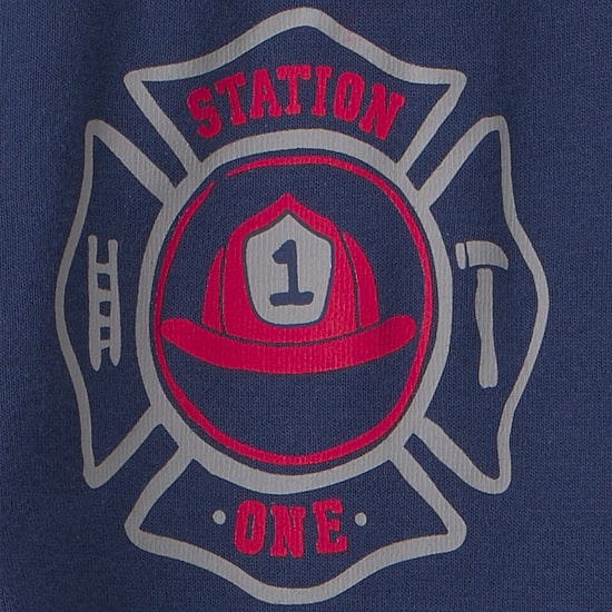 Carter's Firetruck Toddler Boys Crew Neck Long Sleeve 4-pc. Pajama Set