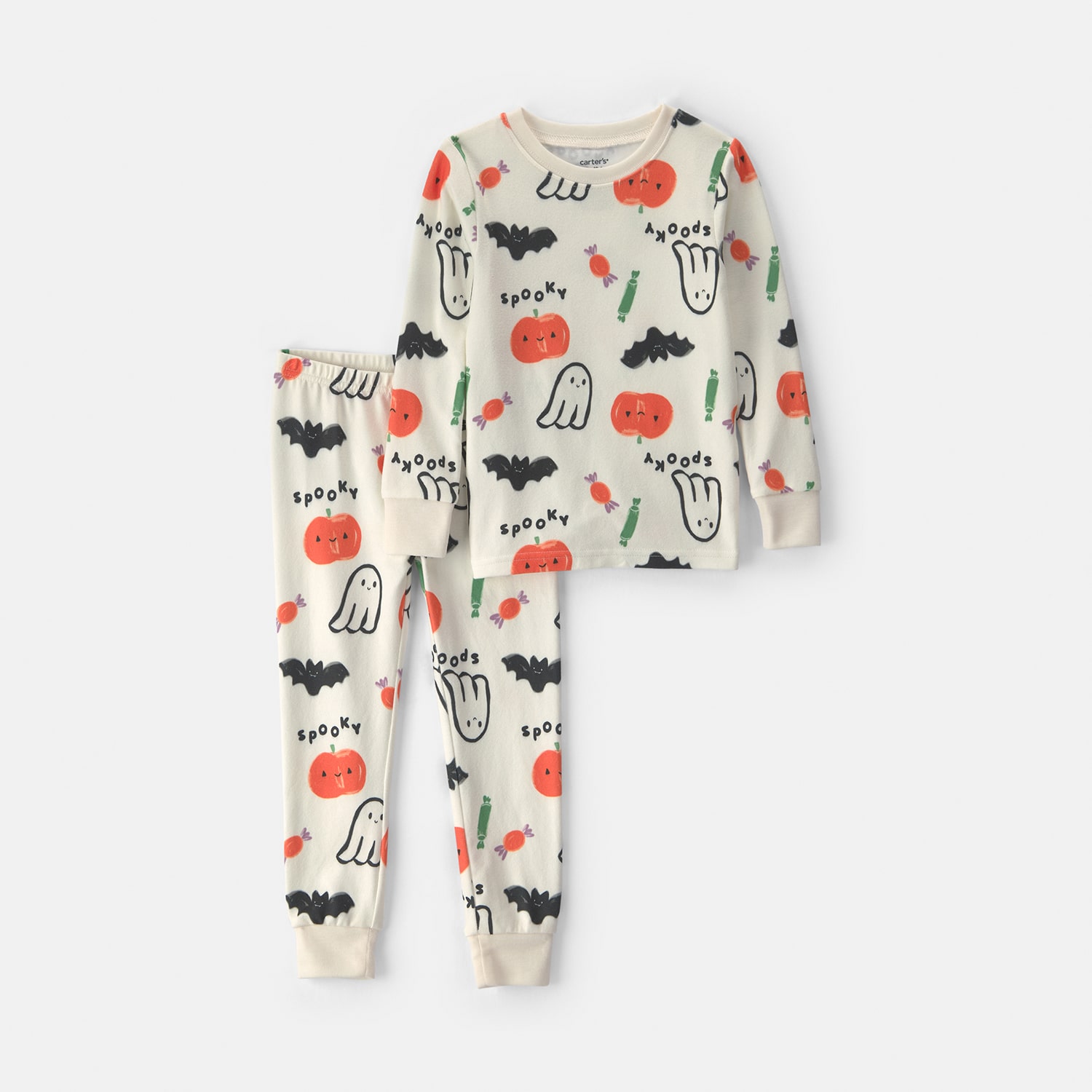 Carter's Halloween Toddler Unisex Crew Neck Long Sleeve 2-pc. Pajama Set