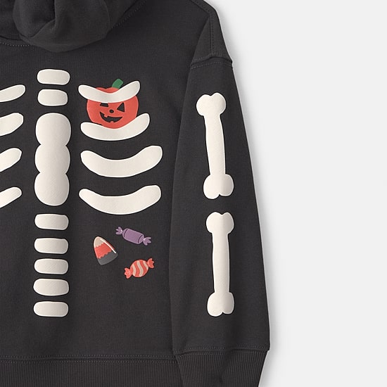 Carter's Skeleton Toddler Boys Long Sleeve Hoodie