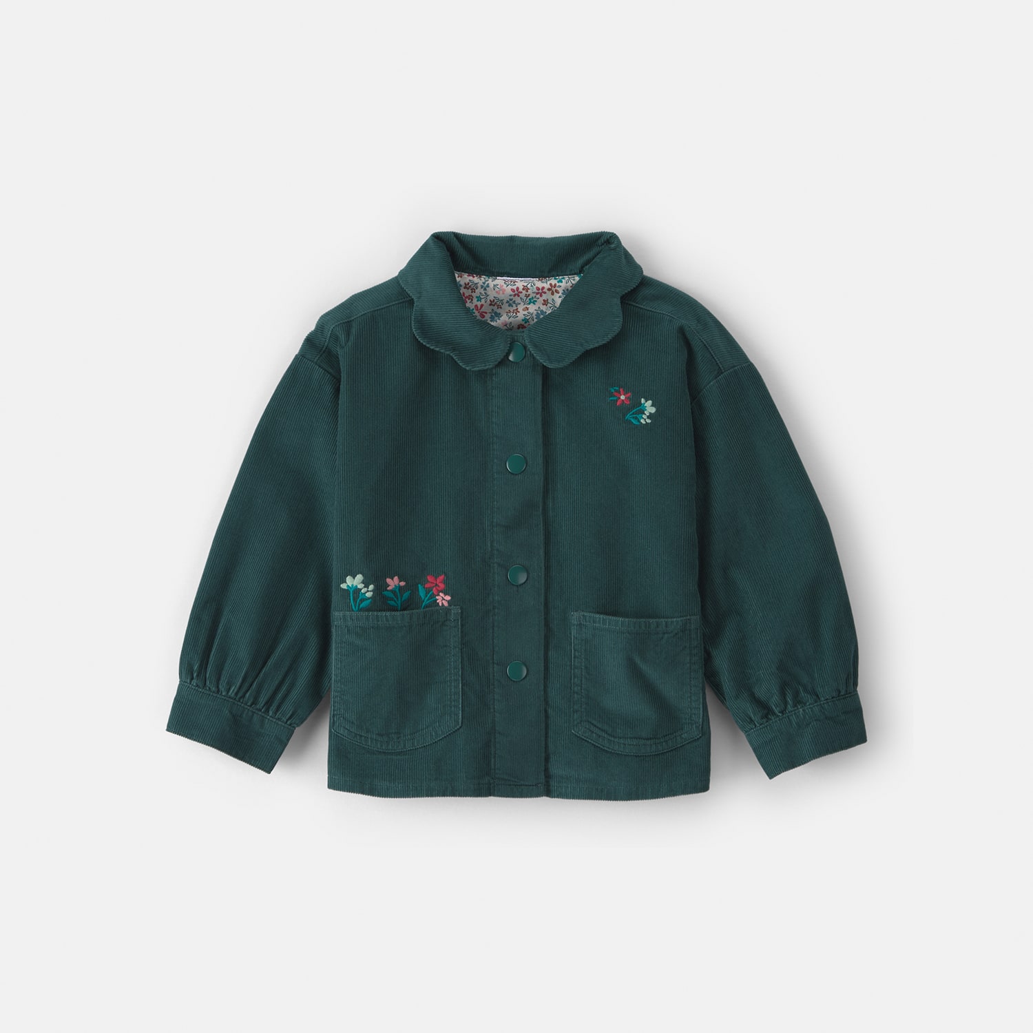 Carter's Embroidered Corduroy Toddler Girls Utility Jacket