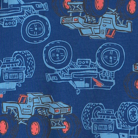 Carter's Monster Trucks Little & Big Kid Boys Crew Neck Long Sleeve 4-pc. Pajama Set