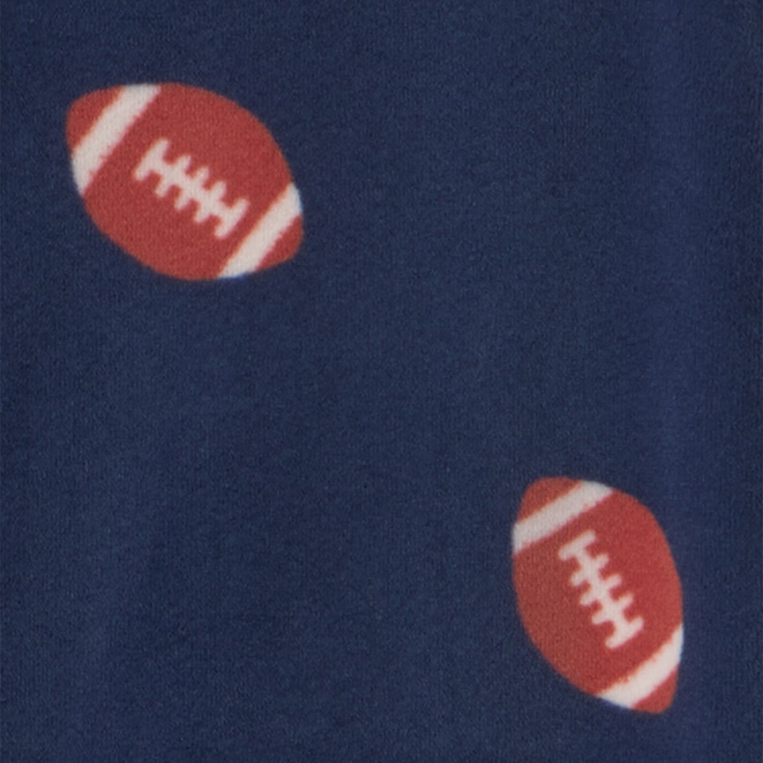 Carter's Dreamplush Football Toddler Boys Footed Crew Neck Long Sleeve Footed Pajamas