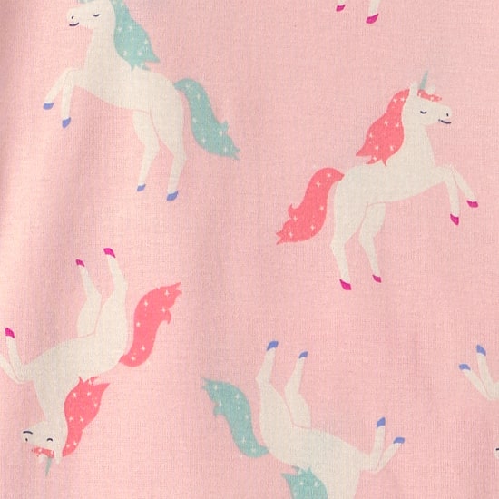 Carter's Unicorn Little & Big Kid Girls Round Neck Long Sleeve 4-pc. Pajama Set
