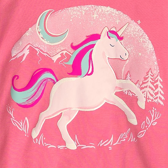 Carter's Unicorn Little & Big Kid Girls Round Neck Long Sleeve 4-pc. Pajama Set