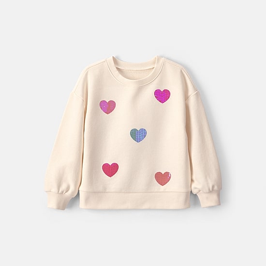 Carter's Toddler Girls Crew Neck Long Sleeve Pullover Sweater