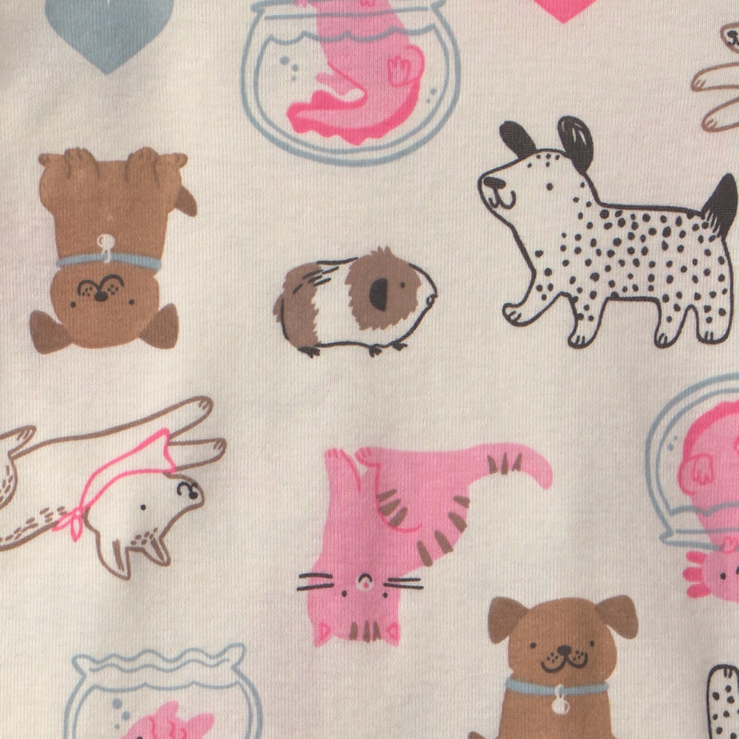Carter's Family Pet Toddler Girls Crew Neck Long Sleeve 4-pc. Pajama Set