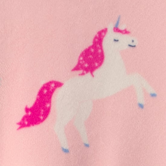 Carter's Dreamplush Unicorn Toddler Girls Crew Neck Long Sleeve Footed Pajamas