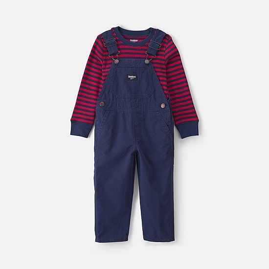 Oshkosh Toddler Boys Woven 2-pc. Overall Set