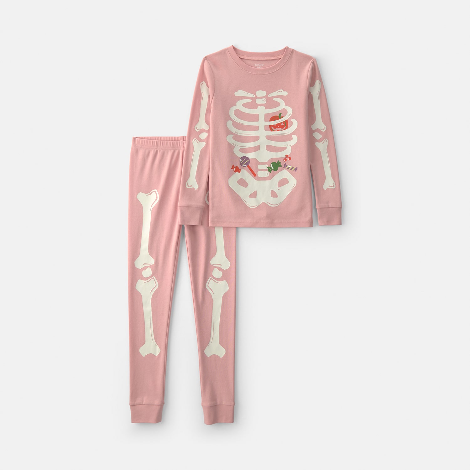 Carter's Halloween Little & Big Kid Girls Crew Neck Long Sleeve 2-pc. Pajama Set