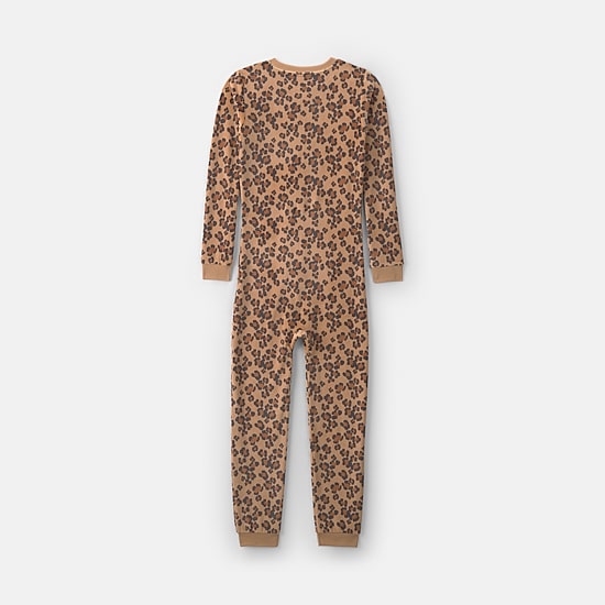 Carter's Cheetah Little & Big Kid Girls Crew Neck Long Sleeve One Piece Pajama