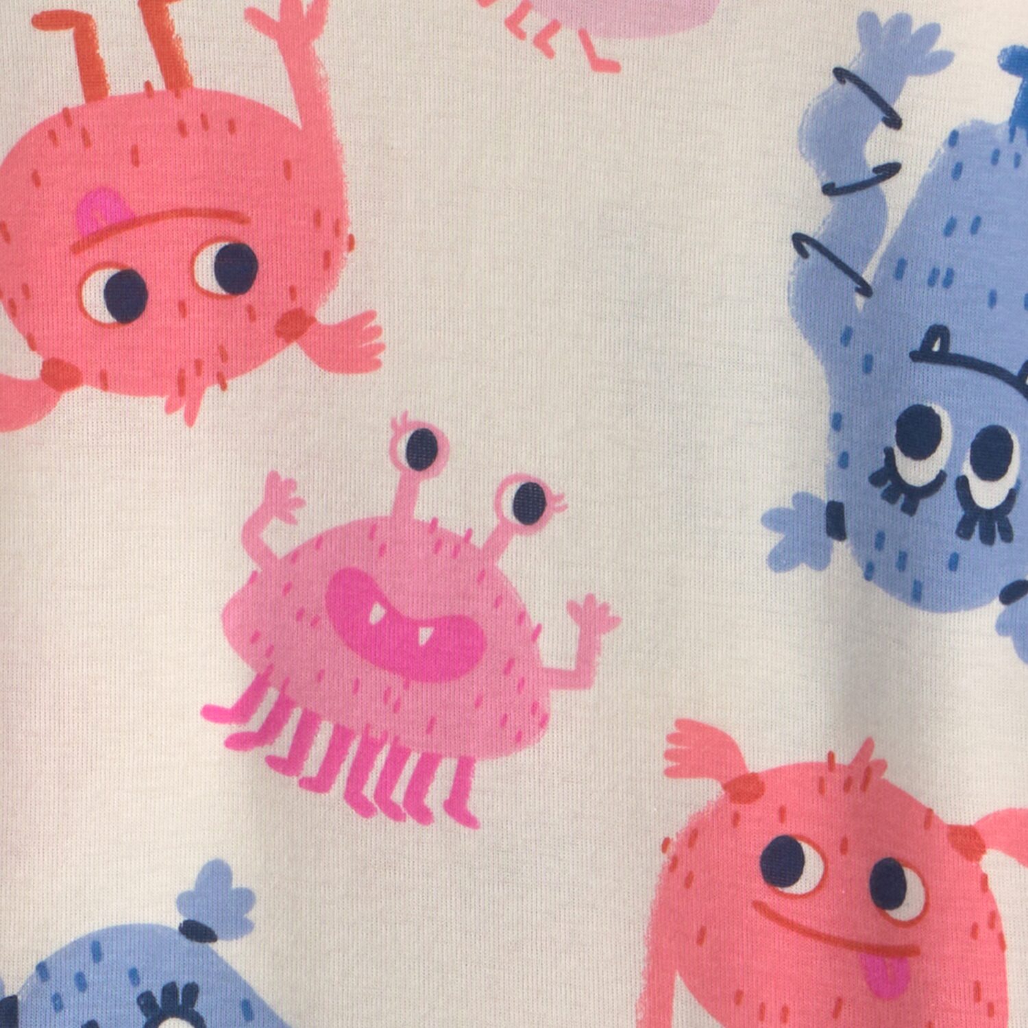 Carter's Monsters Toddler Girls Crew Neck Long Sleeve 4-pc. Pajama Set